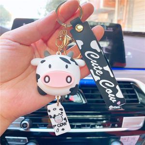 New Creative Silicone Animal Cows Keychains Personality Cartoon Cute Car <b>Key</b> <b>Chain</b> Ring Bag Pendant - Product Image 5