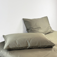 Parure de lit en coton biologique 100% teint à la plante, style minimaliste, plusieurs couleurs, 4 pièces, respirante et douce, pour la décoration de la chambre à coucher