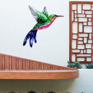 Colibrì parete in metallo arte scultura verde uccello Design per la porta o soggiorno decorazione - Product Image 6