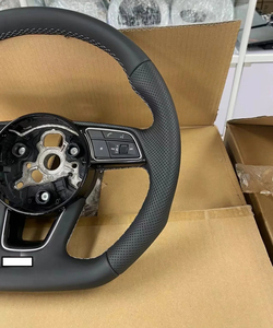 Volante de Cuero Negro Cosido a Mano para Audi A3 A4 A5 A6 A8 Q5 RS3 RS7 Q7 C6 C8 A8 S6 S7 B8 B8.5 B9 S3 S4 S5 A7 Q3 <span class=keywords><strong>2016</strong></span> - Product Image 2