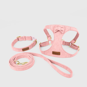 Set Harnesses Anjing Kecil Ringan Lembut Tali Kucing yang Dapat Disesuaikan Tanpa Tarik Tanpa Tersedak Anti Lepas Multifungsi Serat <span class=keywords><strong>Vest</strong></span> Harnesses Hewan Peliharaan - Product Image 1
