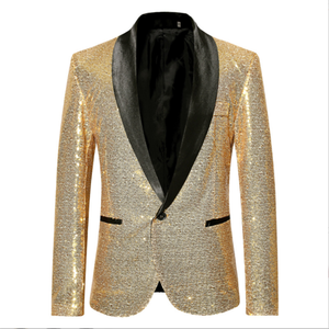 <span class=keywords><strong>Giacca</strong></span> <span class=keywords><strong>Blazer</strong></span> da <span class=keywords><strong>uomo</strong></span> Casual con paillettes - Product Image 3