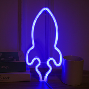 Lampe Néon LED USB Créative en Forme de Fusée et de Planète, Veilleuse pour Fêtes, Mariages, Remises de Diplômes, Diwali, Ramadan, Thanksgiving, Décoration Murale - Product Image 4