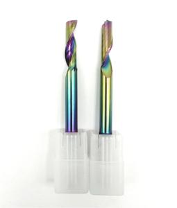 Fraise à bout en carbure pour fraisage CNC 2025, pour aluminium, acrylique, PVC, colorée, à une seule dent, fraise à bout pour circuits imprimés, revêtement Altin, ODM, OEM, coupe à denture - Product Image 1