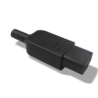 Connecteur de câble 15A 250V certifié CCC/CE//KC, adaptateur femelle IEC 60320 C14/C13, contacts en laiton nickelé, boîtier en nylon, LED