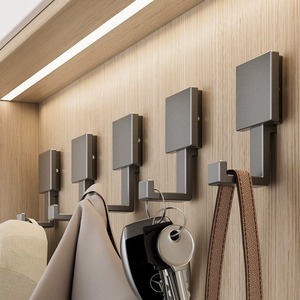 <b>Wall</b> Mounted Clothes <b>Hook</b> Rectangle Minimalist Durable Adhesive <b>Hook</b> for Entryway Wardrobe Shoe Cabinet Foyer - Product Image 1