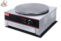 Nouvelle crêpière électrique en acier inoxydable à 1 plaque, 3 kW, machine à crêpes commerciale, portable, haute productivité