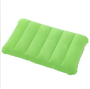 Travel Airplane Pillow High Quality Inflatable Flock Pvc Outdoor Travel Airplane Camping Office Portable Lunch Break Cushion Lumbar Inflatable Pillow