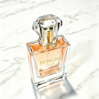 Flacon de parfum de luxe 50 ml, fond épais, atomiseur de parfum vide de haute qualité, flacon en verre transparent avec logo