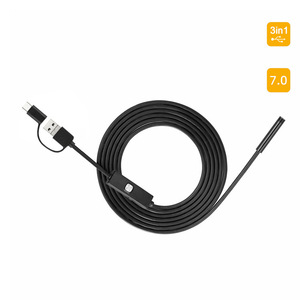 3 In 1 Mobile Phone Endoscope 7mm Hd Camera Usb <b>Auto</b> Repair Industrial Pipe Inspection Tool - Product Image 3