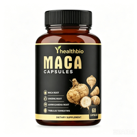 Capsules de Maca Péruvienne OEM d'Usine 1500mg Triple Noir Rouge Jaune Racine de Maca Végétaliennes Complément Alimentaire Marque Privée