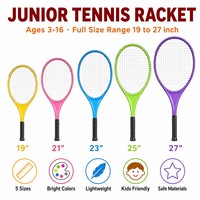Aluminium-Legierung Tennisschläger-Set Einteilig Vorgespannt mit Schlägertasche 3 Overgrips 6 Tennisbälle Anfänger-Starter-Kit