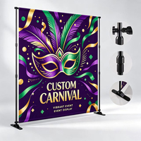 Support de fond portable et réglable avec sac de transport, toile de fond personnalisée 8x8ft/8x10ft pour diverses utilisations