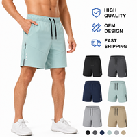 Pantalones Cortos Deportivos para Hombre, Talla Grande, Ligeros, Transpirables, Tela Premium, con Cierre Lateral, Logotipo Personalizado OEM, Corte Holgado, Secado Rápido