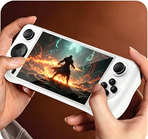 Nouvelle console de jeu rétro E6 avec écran de 5,0 pouces, <span class=keywords><strong>mini</strong></span> console avec système Linux, 64 Go de mémoire pour jeux vidéo, alimentée par RK3566 - Product Image 1