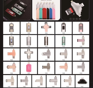 Tốc Độ Cao 128GB Loại C USB Ổ Đĩa Bút Mới Tư Nhân OTG Ổ Đĩa Flash 4-Trong-1 Cho <span class=keywords><strong>iPhone</strong></span> Quà Tặng Khuyến Mãi - Product Image 5