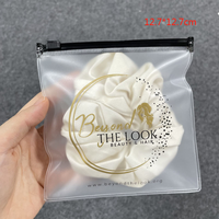 Bolsas pequeñas de lujo con cierre de cremallera de plástico mate para joyería, mini bolsa transparente de PVC con cremallera, bolsa de embalaje para collar de joyería, logotipo impreso