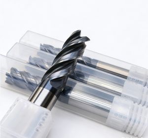 Dynamic Milling Cutter High Efficiency Tungsten Steel <strong>End</strong> <strong>Mill</strong> 4-Bladed Special 65 Degree Unequal Spiral U-Groove Nano Black - Product Image 3