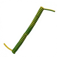 Câble rétractable en silicone personnalisé, spirale flexible de 4,0 mm, conducteur en cuivre nu, 250 V