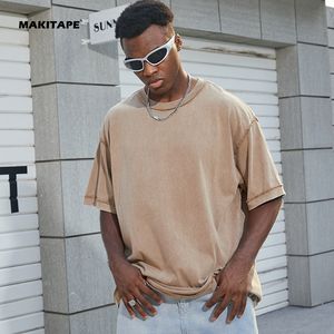 Camiseta Vintage de Calle para Hombre ET033, 100% Algodón de Punto, 240GSM, Corte Inverso, Lavado Ácido, Cuello con Logotipo Personalizado, Ajuste Holgado - Product Image 3