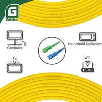 Cable de Conexión de Fibra Óptica GETEKnet ODM OEM SC/APC-SC/UPC Simplex G657A LSZH para Interiores, Cable de Fibra Óptica SC/APC