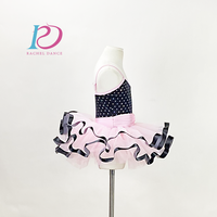 Robe de danse pour filles, enfants, noire, ballet, tap, jazz, performance, jupe, spandex/nylon
