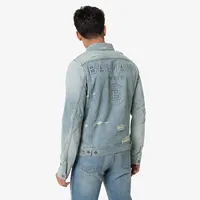 DiZNEW mens di Modo jeans giacche 2021 dirty blu 100% cotone denim giacca moto