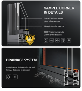 ZEKIN Narrow Frame Other <strong>windows</strong> with Tempered Glass Casement <strong>Window</strong> NFRC AS2047 Thermal Break Aluminium Tilt &amp; Turn <strong>windows</strong> - Product Image 3