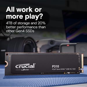 P310 1TB 2280 PCIe Gen4 3D NAND NVMe M.2 SSD 7100 MB/s <b>Internal</b> Expansion Port Desktop Solid State <b>Drive</b> - Product Image 2