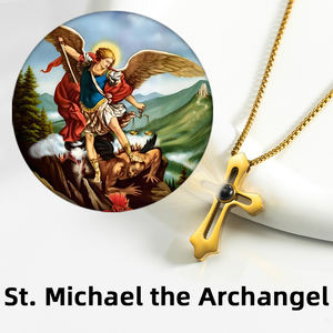 지블럭 성수호사마이클 정신적 치유 종교 펜던트 목걸이 - Product Image 6