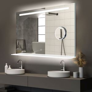 Miroir de salle de bain en acrylique LED antibuée mural illuminé Rectangle personnalisé pour hôtel moderne 2025 - Product Image 1