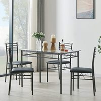 Vente en gros personnalisée de table à manger moderne avec 4 chaises et set de table et nappes de luxe