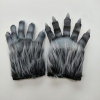 Masque en latex tête de loup démoniaque pour Halloween et Noël, nouveau couvre-chef en peluche loup-garou gris, vente directe d'usine transfrontalière pour jeu de rôle