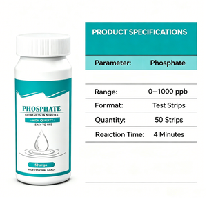 Bandes de test de <span class=keywords><strong>phosphate</strong></span> pour aquarium (50 bandes/paquet) |   Kit de test de la qualité de l'eau pour <span class=keywords><strong>piscine</strong></span> et spa, résultats rapides - Product Image 2