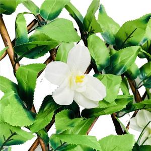 High Quality <strong>Artificial</strong> Boxwood Leaf Hedage <strong>With</strong> White Clematis <strong>Trellis</strong> <strong>Flowers</strong> - Product Image 4