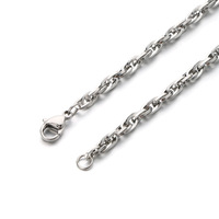 Collier unisexe polyvalent en acier inoxydable plaqué or, sans pendentif, longue chaîne argentée, forme papillon, bouddhisme, voyage