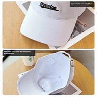 2025 gorra de pico de pato blanca para mujer, gorras de béisbol de ala curva de verano para hombre, parasol adelgazante para la cara, gorras comunes de tela para exteriores