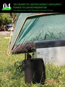 2024 nueva <span class=keywords><strong>Idea</strong></span> 96000mAh 12V 15A LifepO4 banco de energía 60W encendedor de cigarros compresor refrigerador de coche aplicación Solar UAV - Product Image 6