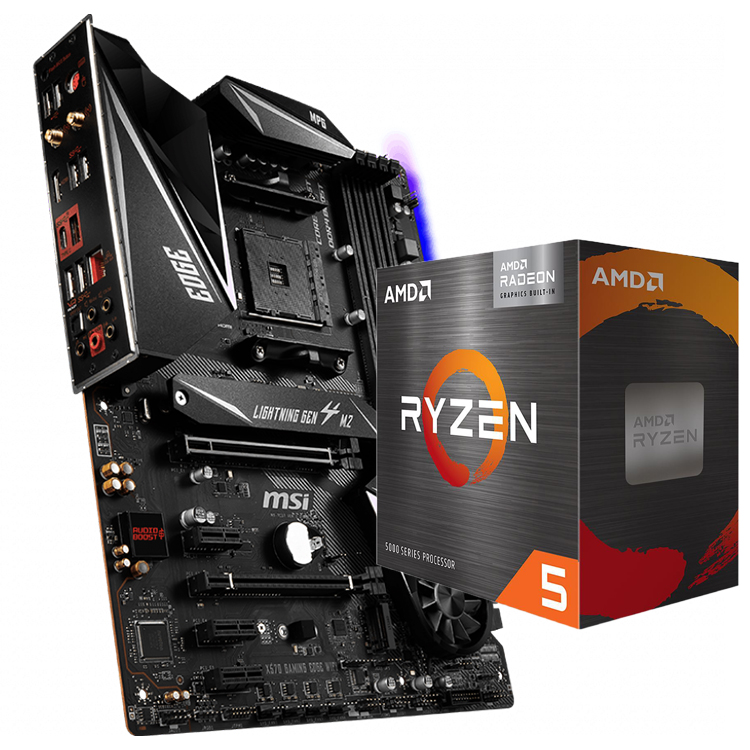 Used MSI MPG X570 GAMING EDGE WIFI Motherboard + AMD Ryzen 5