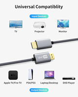 Câble HDMI 2.0 haute vitesse 18 Gbps, résolution 8K, gaine en PVC, connecteurs plaqués or pour projecteur, moniteur, lecteur DVD