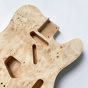 Cuerpo de guitarra de aliso al por mayor, sin terminar, estilo TL, con binding y chapa de madera de raíz. - Product Image 4