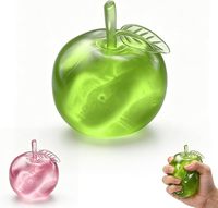 Juguete Antiestrés de Manzana - Bolas de Gelatina de Hielo Portátiles de Rebote Lento para Oficina y Escritorio