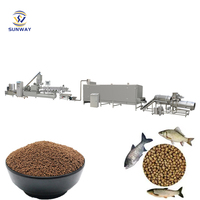 Machine d'extrusion pour la production de granulés d'aliments flottants pour poissons, ligne de fabrication de granulés d'aliments aquatiques pour poissons, prix de l'extrudeuse