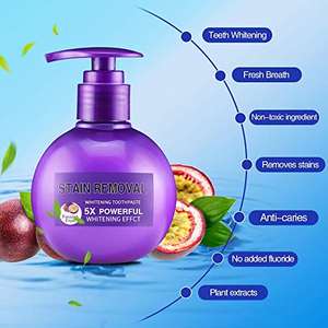 Gel Pemutih Penghilang Nyeri Gigi Panas dan Dingin, Pasta Gigi Cengkeh Herbal Organik Fluorida - Product Image 5