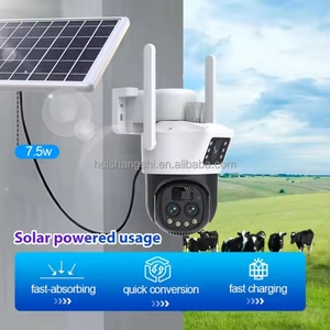 V380 10XZoom 4G Sim Dual Lens Solar Powered Bullet Camera Outdoor Three Lens PTZ Auto Tracking Wireless Wifi IP Cameras <b>Security</b> - Product Image 5