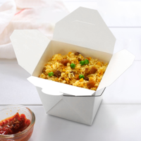 Boîte à nouilles chinoises jetable Yaoshi en papier kraft biodégradable, résistante et compatible micro-ondes, pour emporter, emballage alimentaire pour pâtes et nouilles