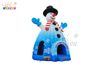 Maison de rebond gonflable sur le thème de Noël vente commerciale loyer maison enfant cadeau vente en gros enfants divertissement attraction d'hiver