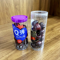 Boîte d'emballage en tube PVC avec logo personnalisé et trous d'aération - Polyvalente pour l'emballage des myrtilles, des cerises, des tomates et des produits frais