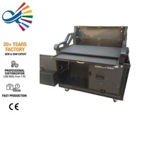 Flight case hydraulique noir personnalisé pour table de mixage numérique Digico SD12, avec support pour ordinateur portable et espace 1U, support OEM et ODM