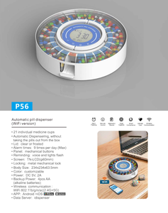 Boîte à pilules de médecine ronde portable Organisateur de distributeur automatique écologique Article promotionnel de santé intelligente - Product Image 6